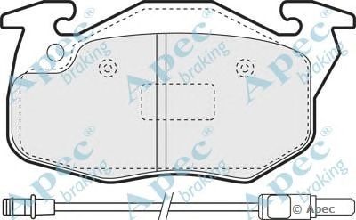 APEC BRAKING pad1040 -  Комплект тормозных колодок, дисковый тормоз